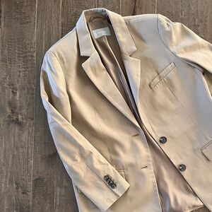 Everlane Oversized Blazer in Buttersmooth - Ash Brown